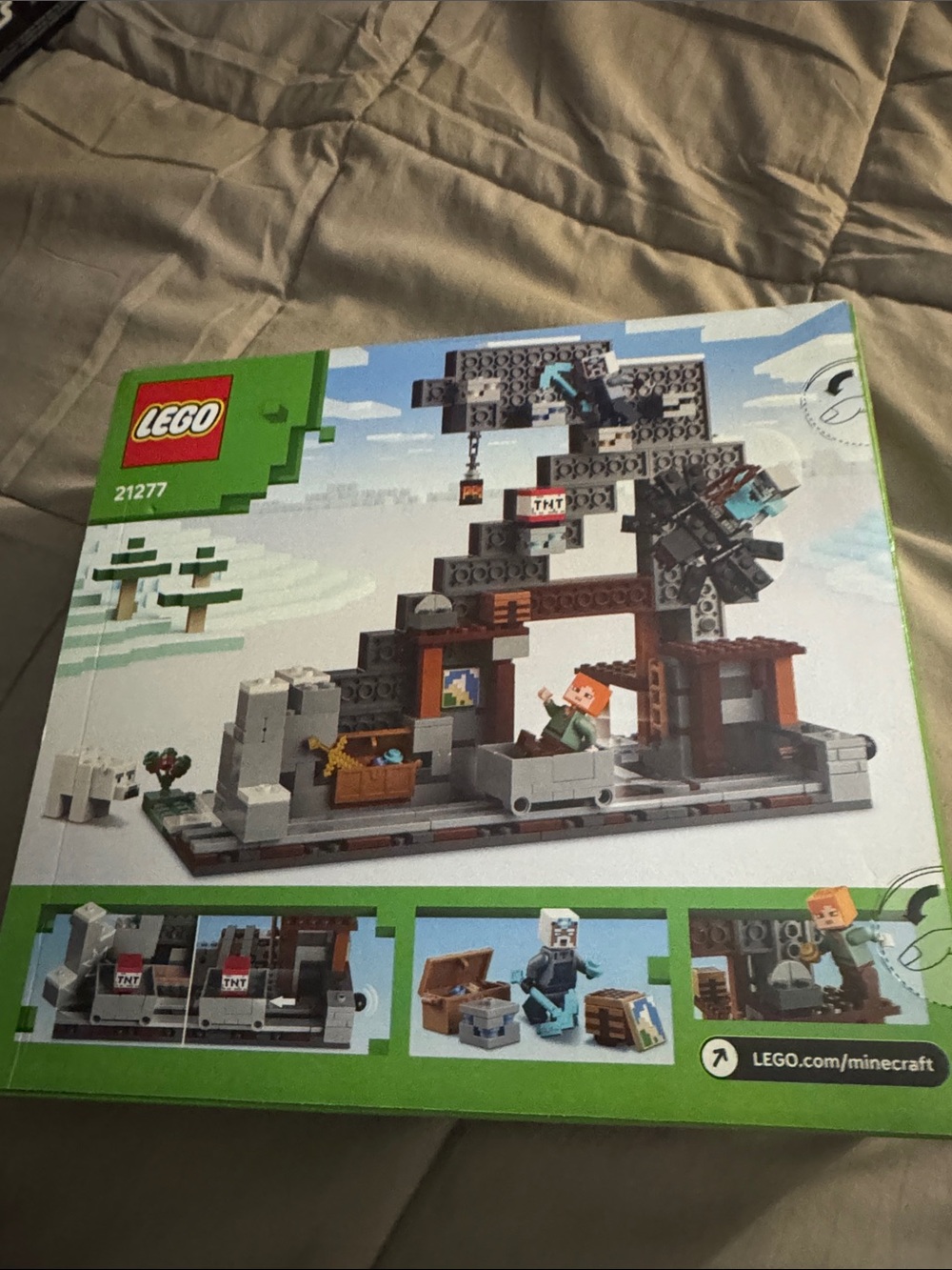 Lego Minecraft Red, Green and Gray Redstone Mine Playset